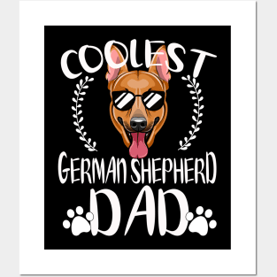 Glasses Coolest German Shepherd Dog Dad Posters and Art